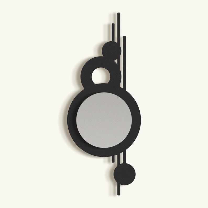Lunaris Metal Wall Art (Hangable Horizontally or Vertically), Unique Geometric Metal Wall Decor, Modern Home Decor, Wall Hangings Black Gold