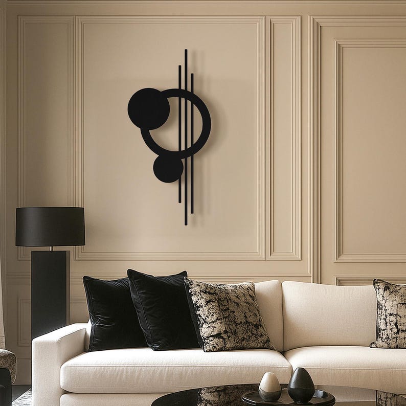 Balance - Modern Metal Wall Art (Hangable Horizontally or Vertically) Geometric Unique Metal Wall Decor, Living Room Wall Art, Wall Hangings