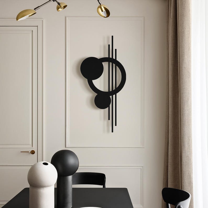 Balance - Modern Metal Wall Art (Hangable Horizontally or Vertically) Geometric Unique Metal Wall Decor, Living Room Wall Art, Wall Hangings