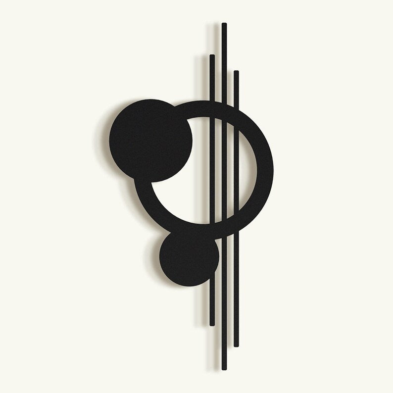 Balance - Modern Metal Wall Art (Hangable Horizontally or Vertically) Geometric Unique Metal Wall Decor, Living Room Wall Art, Wall Hangings