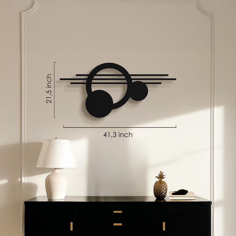 Balance - Modern Metal Wall Art (Hangable Horizontally or Vertically) Geometric Unique Metal Wall Decor, Living Room Wall Art, Wall Hangings