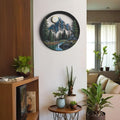 Pineglow Unique 3D Metal Mountain Wall Art, Landscape Wall Decor, Nature Mountain Decor, Lake and Tree Wall Art, Wall Hangings