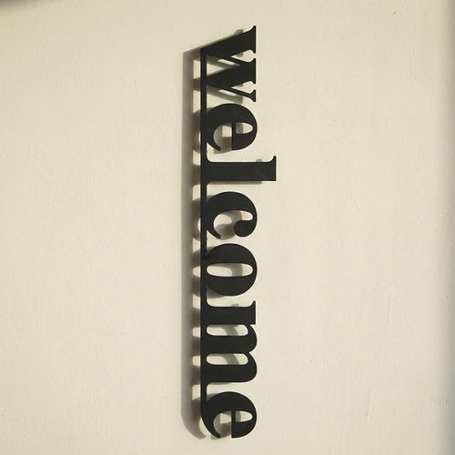 39" Metal Vertical Welcome Sign, Front Porch Decor, Front Door Decor, Welcome Wall Art, Entryway Decor, Modern Home Decor, Wall Hangings